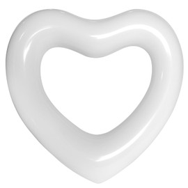 Heart Pool Float,Kid Pool Floats, Water Fun Beach Party Toys for Kids，Birthday Scene Layout Props. （18 in, White）