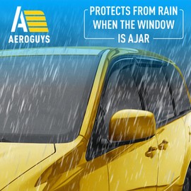 Extra Durable Window Deflectors Tape-On Window Visors Rain Guards Fit for Dodge Grand Caravan 2008-2020, Sun Visors, Wind Vent Visors, Window Vent Shades, Exterior Car Accessories - 4 pcs. AG0027