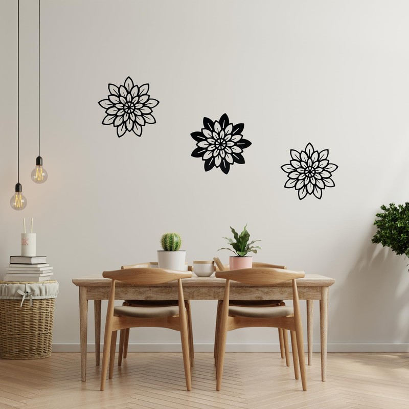Dycmetal - Flores de metal para pared, decoración del hogar