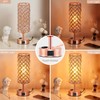 Hong-in Rose Gold Lamp Set of 2, 3-Way Crystal Table