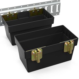 POROHOM 2 Pack Heavy Duty E-Track Basket for E-Track Systems, Trailer E Track Organizing Storage Pail,Organization Bin for Trucks, E-Track Storage Bin - E Track Accessories