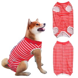 Lyivisk Dog Bodysuit After Op Wound Protection Suits for Dogs, Body for Dogs After Surgery, Recovery Suit for Dogs, Dog Body Operation Male for Hair Loss, Anti-Licking, Wound Protection (Red