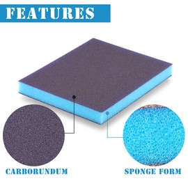 8Pcs 150 Grit Sanding Sponge, Jamiikury Fine Sanding Blocks Washable and Reusable, Wet Dry Sandpaper Sponge for Wood Metal FurniturePaint and Drywall
