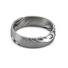 ZXSPGSS Damascus Steel Ring Meteorite patterns, Damascus steel, No Gemstone