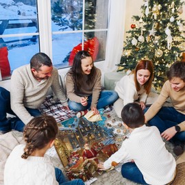 Puzzle Advent Calendar 2024 Christmas Jigsaw Puzzles, 24 Parts 1008 Pieces Christmas Puzzles Jigsaw Puzzles Gift for Adults Kids