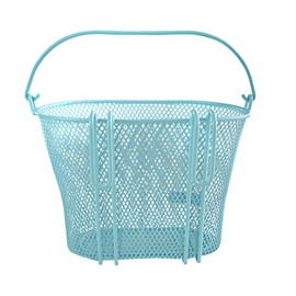 Basket with Hooks Blue, Front, Removable, Wire mesh Small Bicycle Basket, Blue