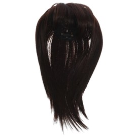 FRCOLOR Clip Hair Topper for Women Thinning Hair Wiglet Deep Brown Synthetic Hairpiece Seamless Comfortable for Effortless Volume and Versatile Styling