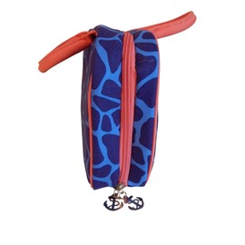 Beaute Bags Cosmetic Bags Travel Toiletry and Cosmetic Cases and Holders (Blue & Coral)