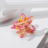 Funny Wacky Starfish Hair Clip,Acetate Claw Clips,Hair Clips for Women,Red