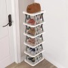NewHome Small 6 Tier Foldable Corner Narrow Vertical Shoe Rack