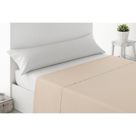 Miracle Home. Bed Sheet, Soft and Comfortable, 100% Brushed Microfibre, Wrinkle Free and Anti Peel, 260 x 270 cm, for 180 cm Bed, Beige