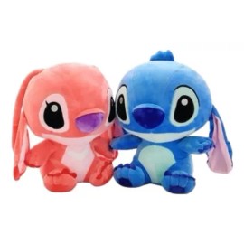 Innovaciones Peluches Stitch Y Angela Pareja De 25 Cm