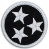 Black & White Tennessee Tristar Patch - 2" Diameter Round