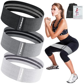 Haquno Resistance Bands, Fitness Bands, Hip Resistance Bands Set with Strong Elasticity, Tensile Strength, Non-Slip Training Band, for Hips, Legs, Pilates, Yoga, Strength Training