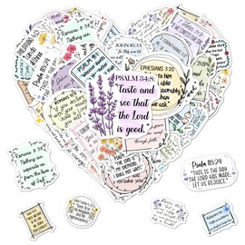 Pack 50 Pcs Religious Christian Stickers for Water Bottles Laptop Cups Luggage Scrapbooking Journaling Teens Kids Girls Boys Adults Waterproof Aesthetic Sticker Small Vinyl Decals