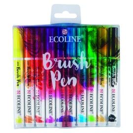 Talens Ecoline 10 brush pens.