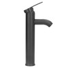 Black Faucet Bathroom G1/2 Stainless Steel Easy Control Matte Black