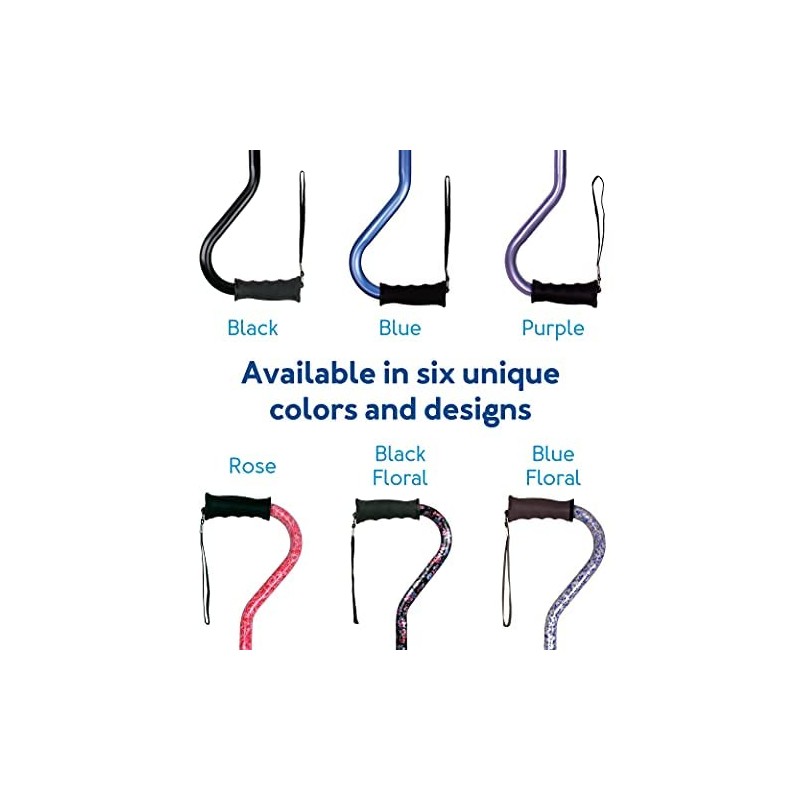 Carex Ergo Offset Cane with Soft Cushioned Handle - Adjustable