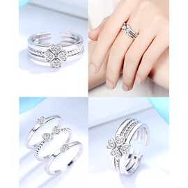 JFORYOU Toe Rings Open Adjustable Toe Ring, Anklet Chains Bracelets Adjustable Beach Anklet Foot Jewellery Set for Women Girls, Stainless Steel