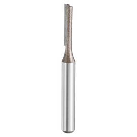 HARFINGTON Straight Router Bit 1/4 Inch Shank 5/32" Cutting Dia, 2 Flutes 0.79 Inch Cutting Length YG6 Carbide Cutter with PTFE Heat Resistance Coating, Woodworking Grooving Trim Bit