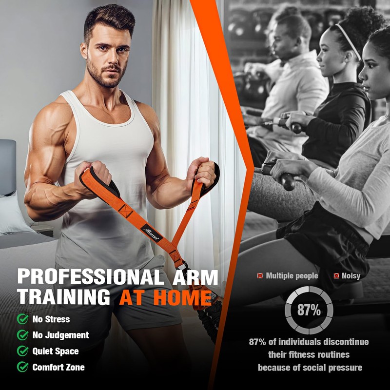 HPYGN Resistance Bands Training for Arms, Biceps, Triceps, Back, Abs,