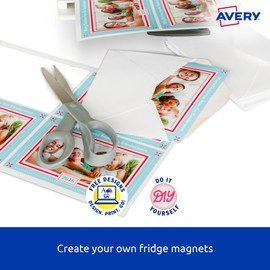 Avery A4 Magnet Sheets for Inkjet Printers - Fridge Magnets - Home Décor Products - A4, 3 Sheets (71021 / C9415)