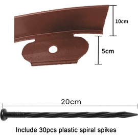 Landscape Edging Kit,66ft Garden Edging Borders Landscape Edging Border【4 INCH Hight】 Lawn Edging Border Include 60 Stakes, Paver Edging for Yard, Lawn, Gardens (Brown)