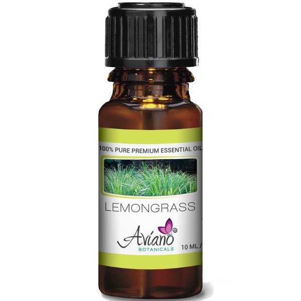 Lemongrass Essential Oil - 100% Undiluted by Aviano Botanicals (10