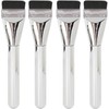 4 Brochas de Maquillaje para Base de Hoja Súper Fina,