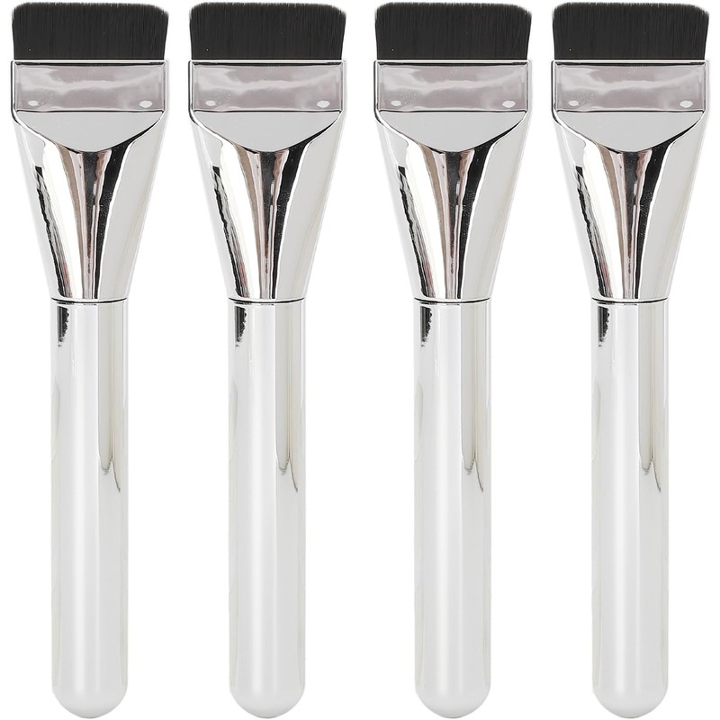 4 Brochas de Maquillaje para Base de Hoja Súper Fina,