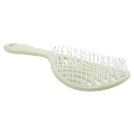 Outanaya Fluffy Big Bend Comb Hair Styling Tool Vented Paddle Detangle Brush Hair Comb Curved Vented Detangler Brush Wet Hair Brush Hair Massage Comb Straight Hair Brush Plastic Coffee