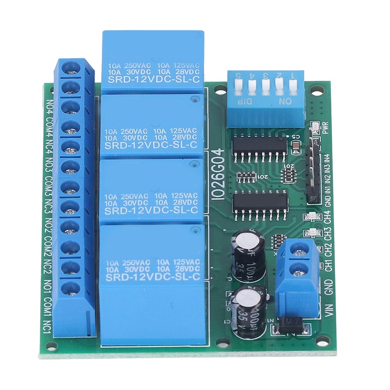 Relay Module 4 Channel Control Board Switch Controller DC 12V
