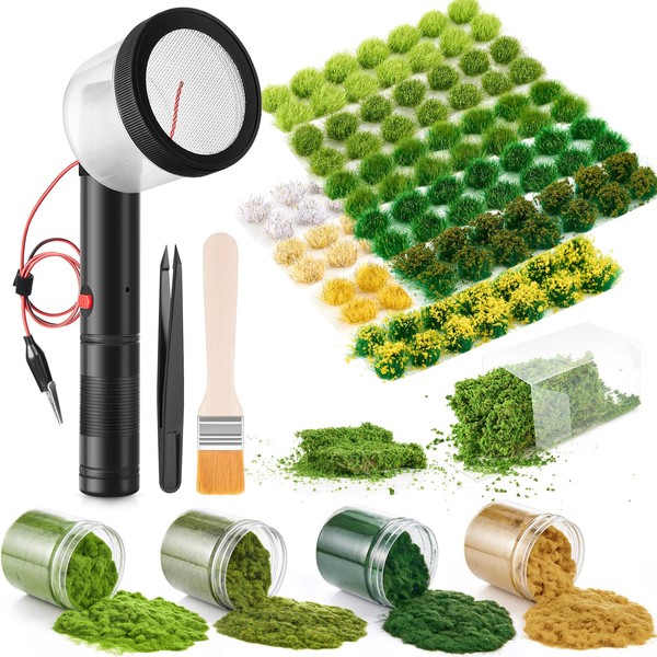 Mootycapa Static Grass Flocking Applicator Kit with 4 x 60g
