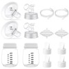 Full Breast Pump Parts with 19mm Oval Soft Rim Flanges