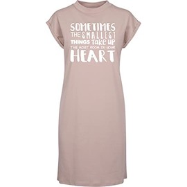 Hippowarehouse Sometimes The Smallest Things take up The Most Room up in Your Heart t-Shirt Dress Women's Adults Nightie Nightdress
