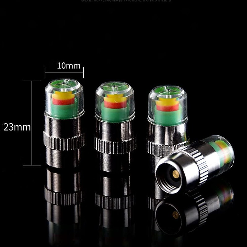 ANCLLO 4Pcs Car Tire Pressure Monitor Valve Stem Caps Sensor