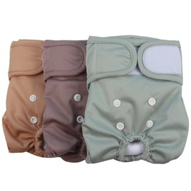 Vecomfy Dog Diapers Female for Small Dogs,(3 Pack) Premium Washable Reusable Leakproof Puppy Nappies,M