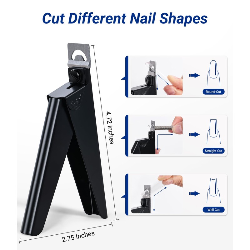 AIRSEE Professional Acrylic Nail Clipper Fake False Nails Tip Cutter