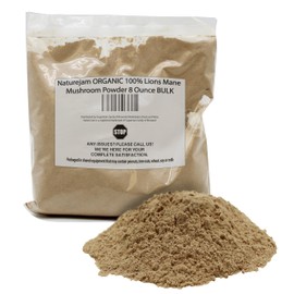 Naturejam Organic Lions Mane Mushroom Powder 8 Ounce Bulk-Premium Culinary Grade for Smoothies, Latte and Baking-A Great Coffee Substitute About 100 Servings