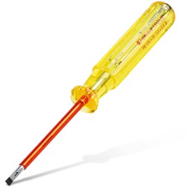 PB SWISS TOOLS Classic Handle, Electrostatic Slotted Screwdriver, Blade Thickness 0.02 x Blade Width 0.1 inches (3.5 mm), Total Length: 6.9 inches (175 mm), 6.9 - 3.9 inches (175.1-75 mm)