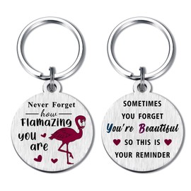 Mataly Flamingo Gifts for Women - Never Forget How Flamazing You Are - Flamingo Keychain - Friend Gifts for Women