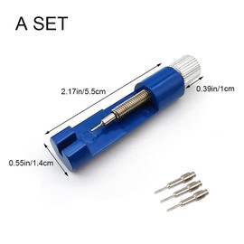 Watch Link Removal Kit, Tools to Adjust and Remove Bracelets，Pin Remover for Sizing Strap, Watches Sizing Adjustment Tool Kit for Watches Repair and Sizing, Watch Band Adjustment Tool Kit (Blue)