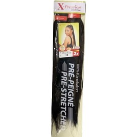 X PRESSIONS 2X 46'' PRE STRETCHED ULTRA BRAID colour (1B NATURAL black)
