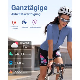 Health Fitness Tracker with 24/7 Heart Rate, Blood Oxygen, Blood Pressure, Sleep Tracker, Step Counter, 5ATM Waterproof Activity Trackers and Smart Watches for Women Men Kids (S & L Bands Included)