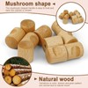 ZARADU Wooden Furniture Knobs, Wooden Drawer Handle, Set of Cabinet