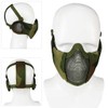 Yzpacc Airsoft Mask with Goggles, Foldable Half Face Airsoft Mesh