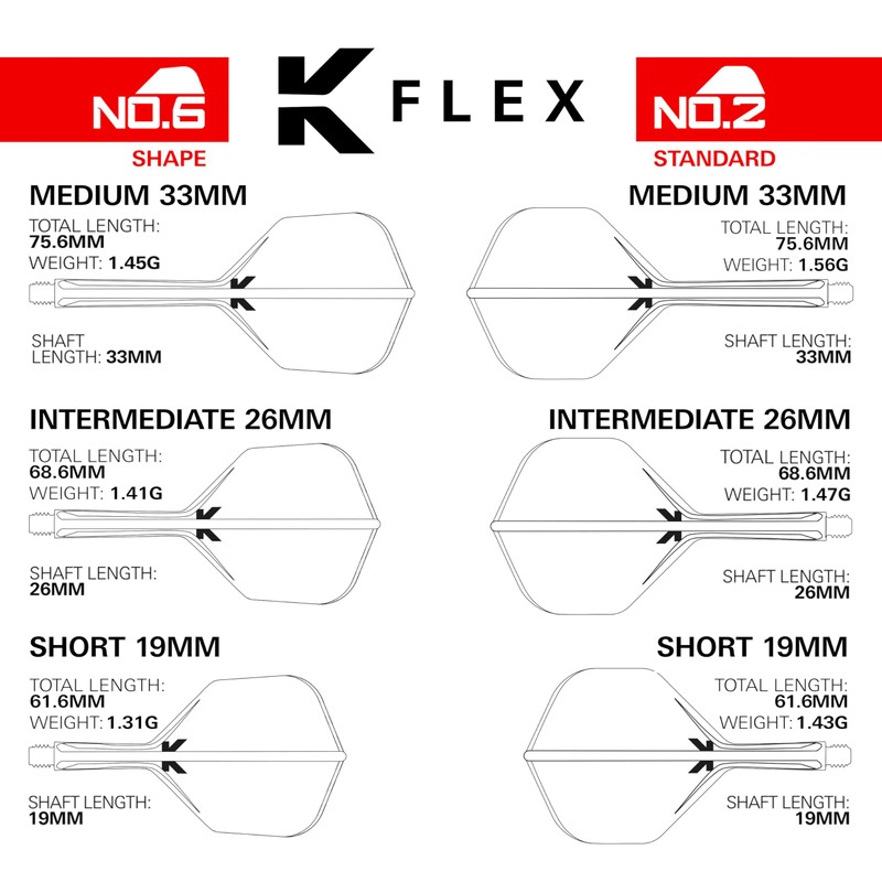 Target Japan DIAMOND K-FLEX FLIGHT SHAPE/NO.6 SHAPE/NO.6 SHAPE/SHAFTS | Clear