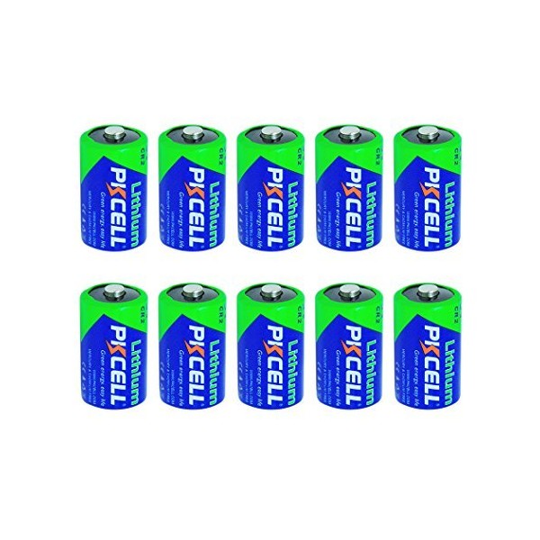 PKCELL CR2 Battery CR2 3V Battery CR15H270 Lithium Photo Battery for Range Finder (10pc in Bulk)