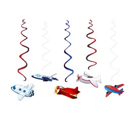 30Pcs Pilots Party Hanging Swirl Decorations Pilots Theme Ceiling Whirl Hanging Decorations for Flight Theme Birthday Party Decor
