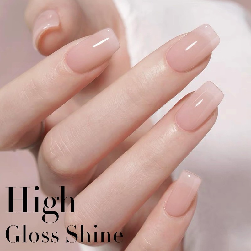 Double Rhythm Translucent Gel Polish Sheer Neutral Natural Light Milky